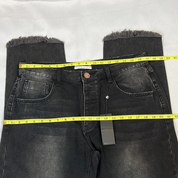 NEW ONE TEASPOON Truckers Mid Rise Straight Leg Distressed Frayed Hem Jean - Picture 10 of 12